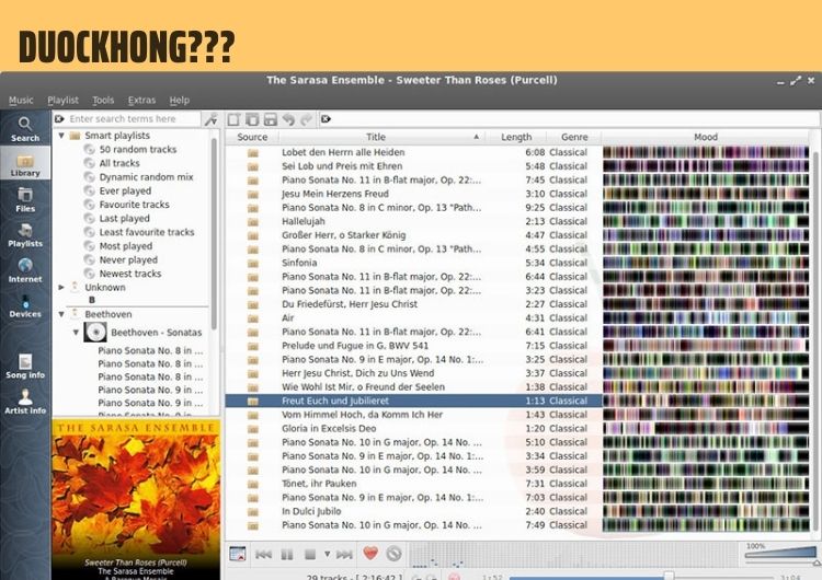 Phần mềm nghe nhạc lossless - Clementine