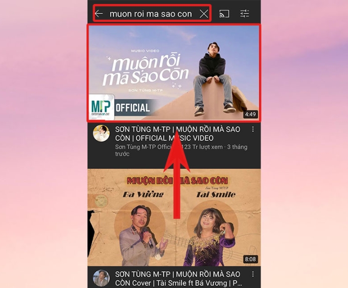 Tìm video muốn cày view