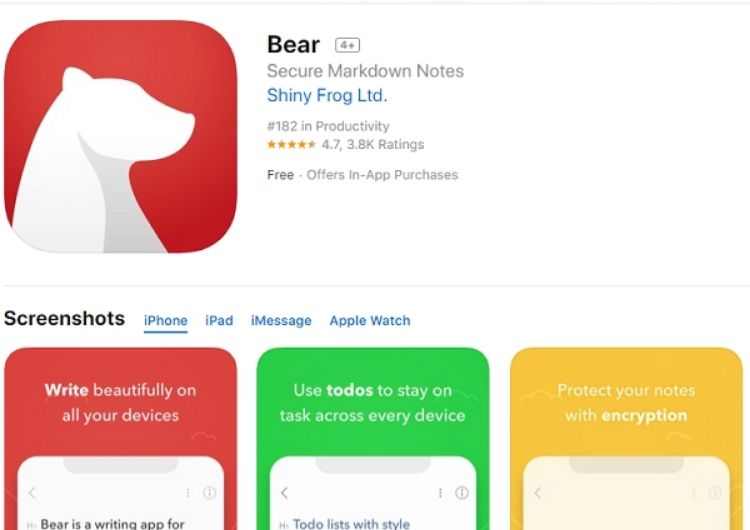 Bear - Phần mềm ghi chú dành riêng cho Apple