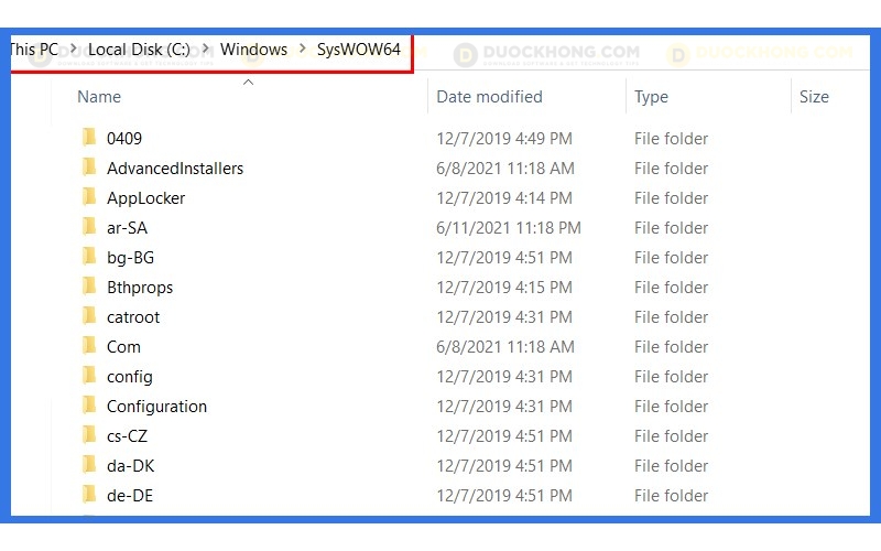 Windows 10 64 bit thì dán vào thư mục SysWOW64