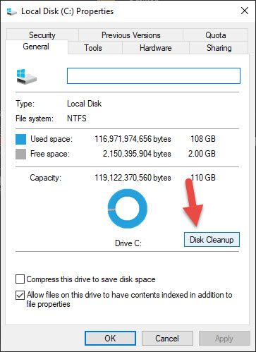 Xóa các file không cần thiết, xóa file Windows.old bằng Disk Cleanup