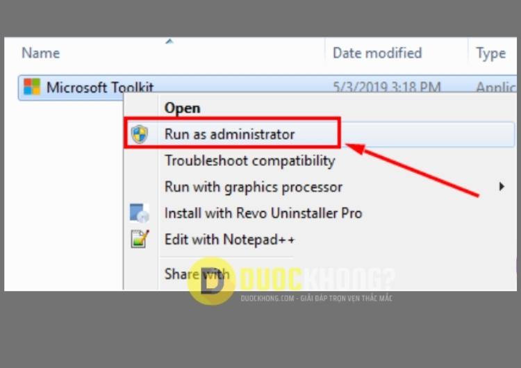 Mở chạy Toolkit để Active Windows