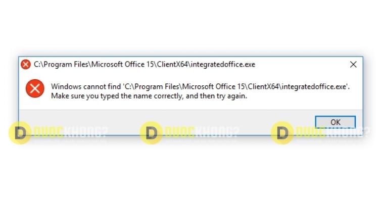 Không cài được do lỗi Windows cannot find...