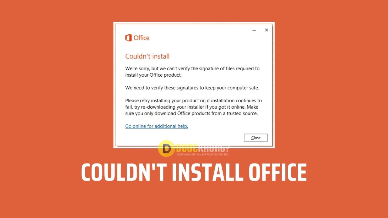 Lỗi không cài được Office 2010, 2013, 2016 trên máy tính 2023
