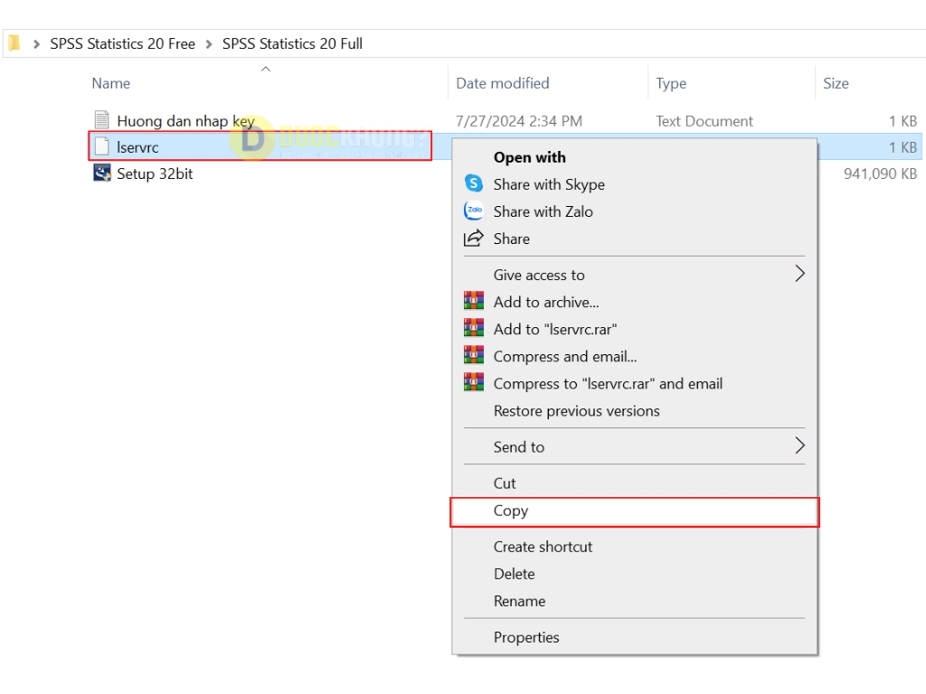 Kích hoạt phần mềm SPSS 20