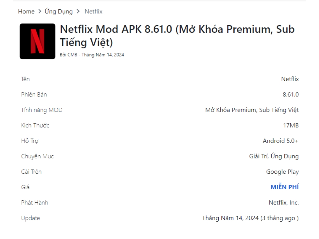 Tải xuống Netflix APK MOD