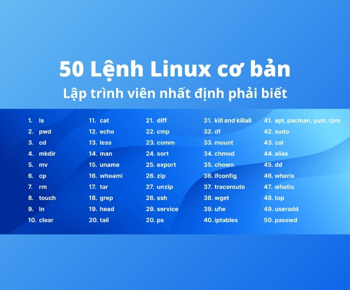 Tổng hợp các lệnh cơ bản trong Linux cho người mới