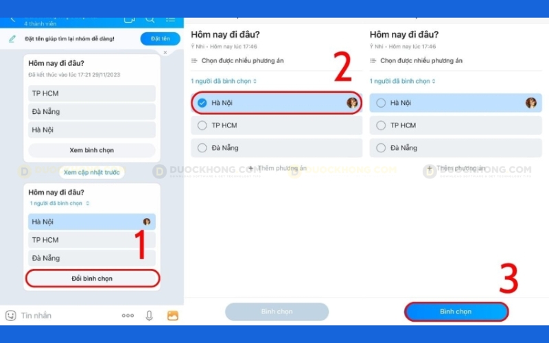 Xóa bình chọn Zalo trên điện thoại