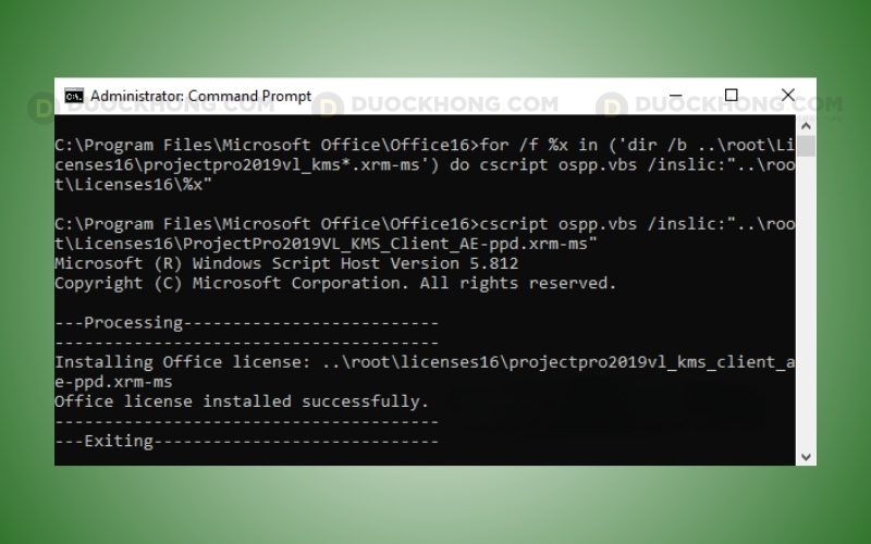 Chuyển đổi license key bản quyền