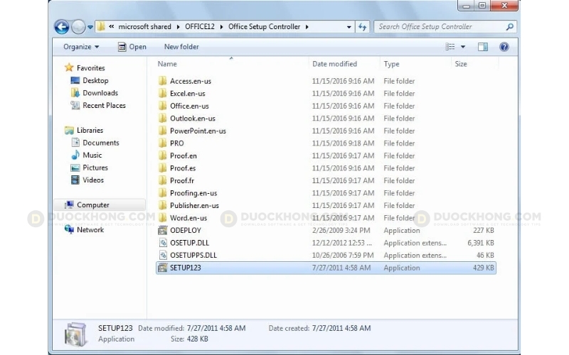 Đổi tên File SETUP