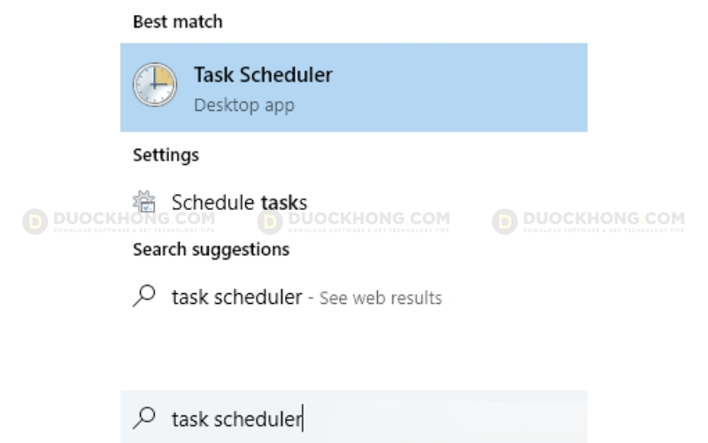Tìm Task Scheduler