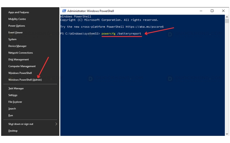 Mở PowerShell hoặc Command Prompt
