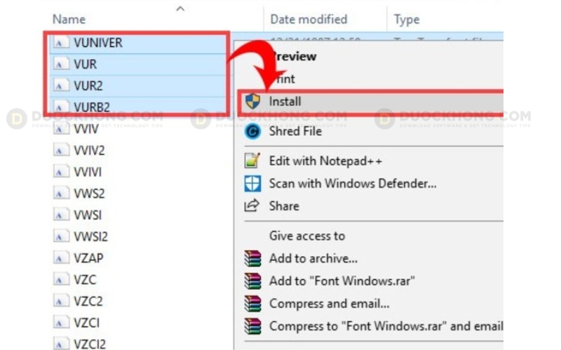 Cài đặt Font TTF cho CAD