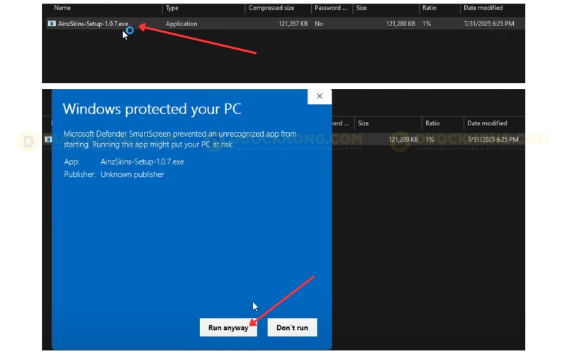 Mở File Mod Skin Setup.exe