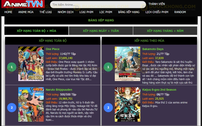 Xem Anime tại AnimeTVN